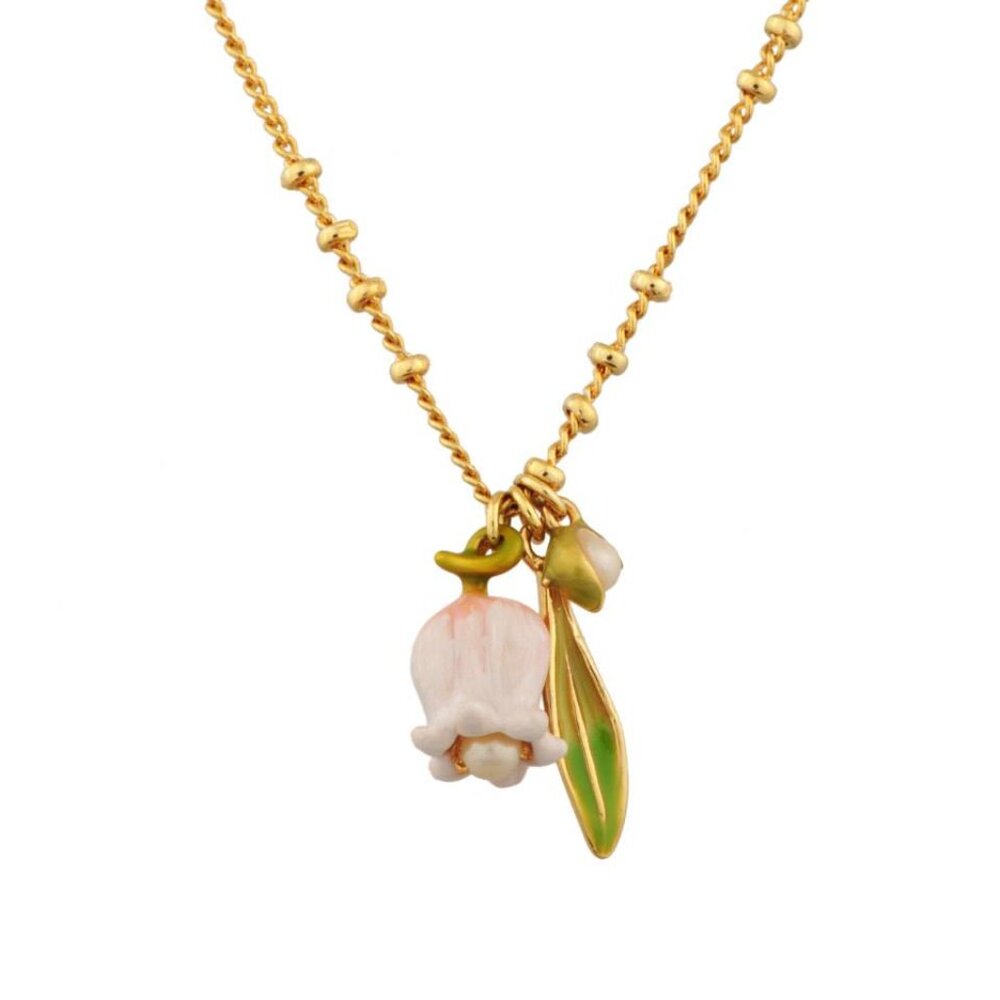 Les Nereides Bell Of Orchid Long Necklace